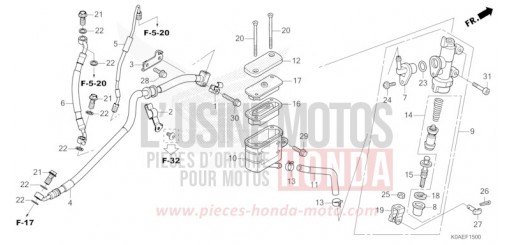 REAR BRAKE MASTER CYLINDER CBF300NAN de 2022